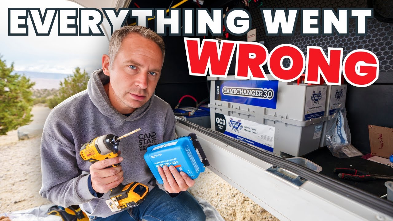 YouTube post by @OpenRoading for Battle Born Batteries. Caption reads: Installing Our BIGGEST Off-Grid Power System Yet.