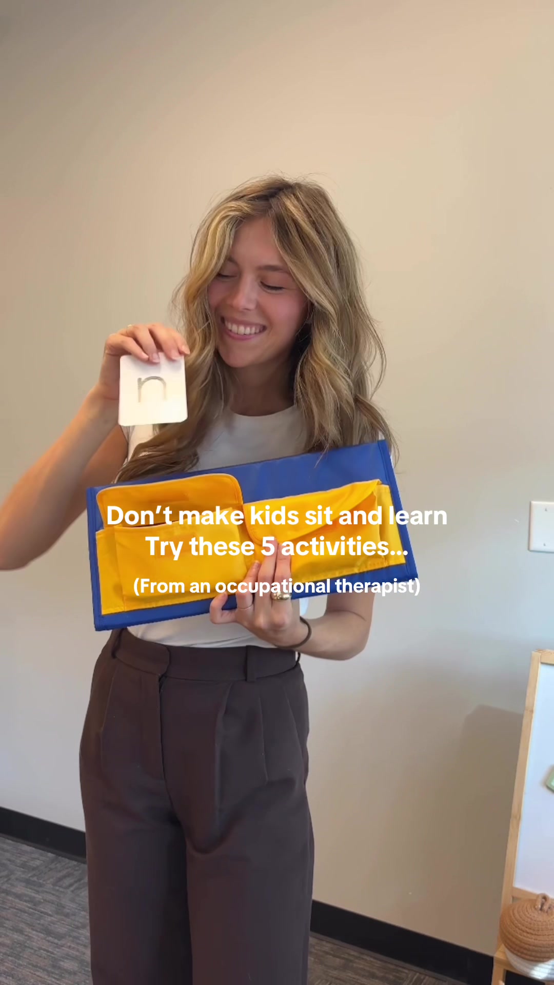 TikTok post by @thesimpleot for JoyCat. Caption reads: As a pediatric occupational therapist (and mom), I....