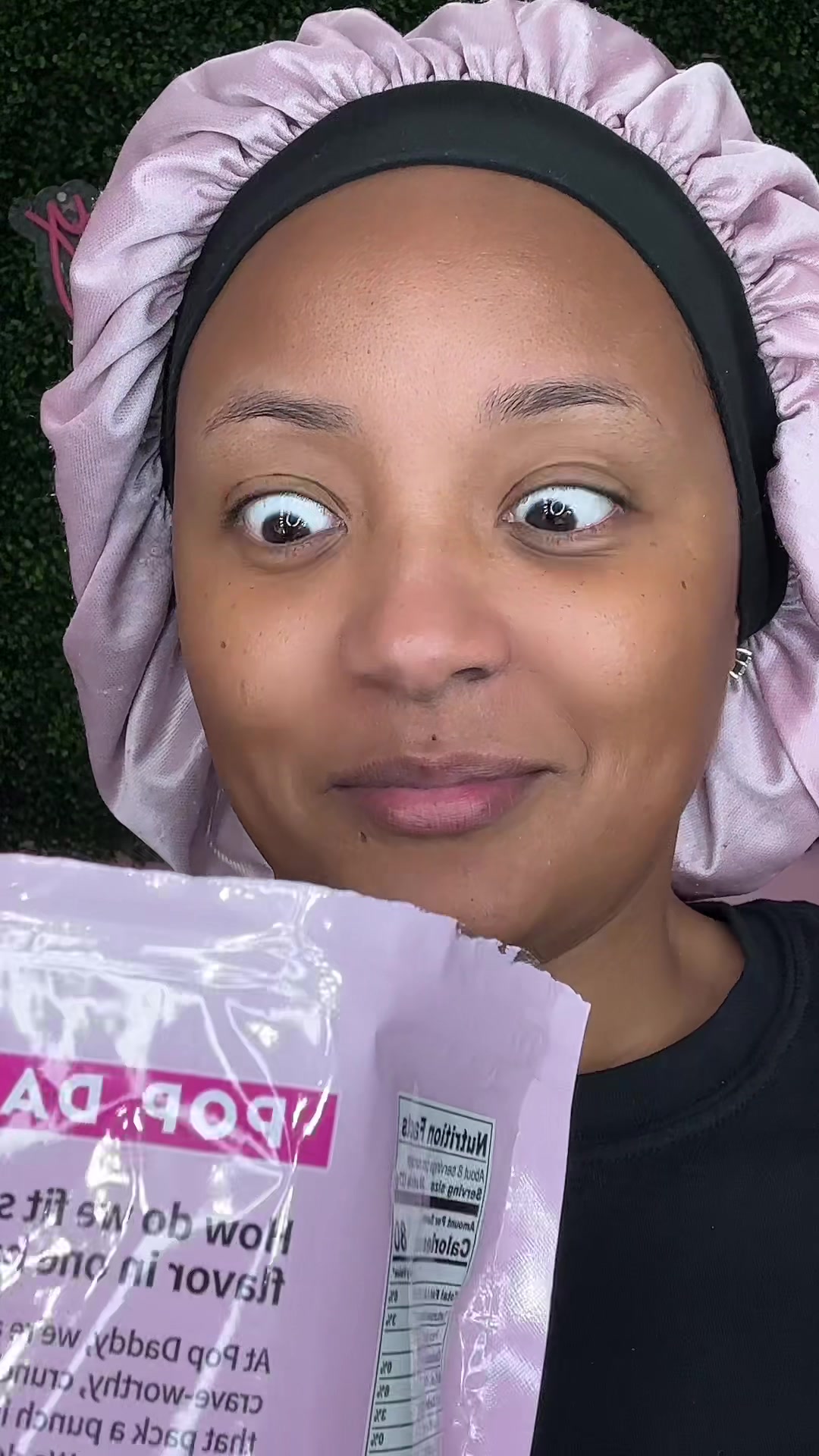 TikTok post by @sesemeslayy for Popdaddy Snacks. Caption reads: Ok @Popdaddysnacks the birthday cake pretzels are....