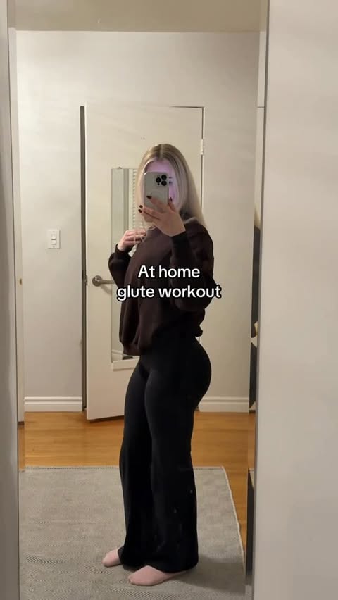Instagram post by @sarahjohnstonfit for WalkingPad. Caption reads: At home glute circuit workout for the at home....