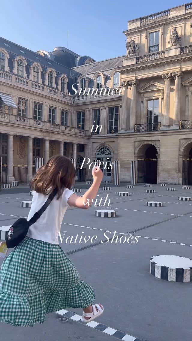 Instagram post by @600sqftandababy for Native Shoes. Caption reads: Took our @nativeshoes to Paris and the south of....