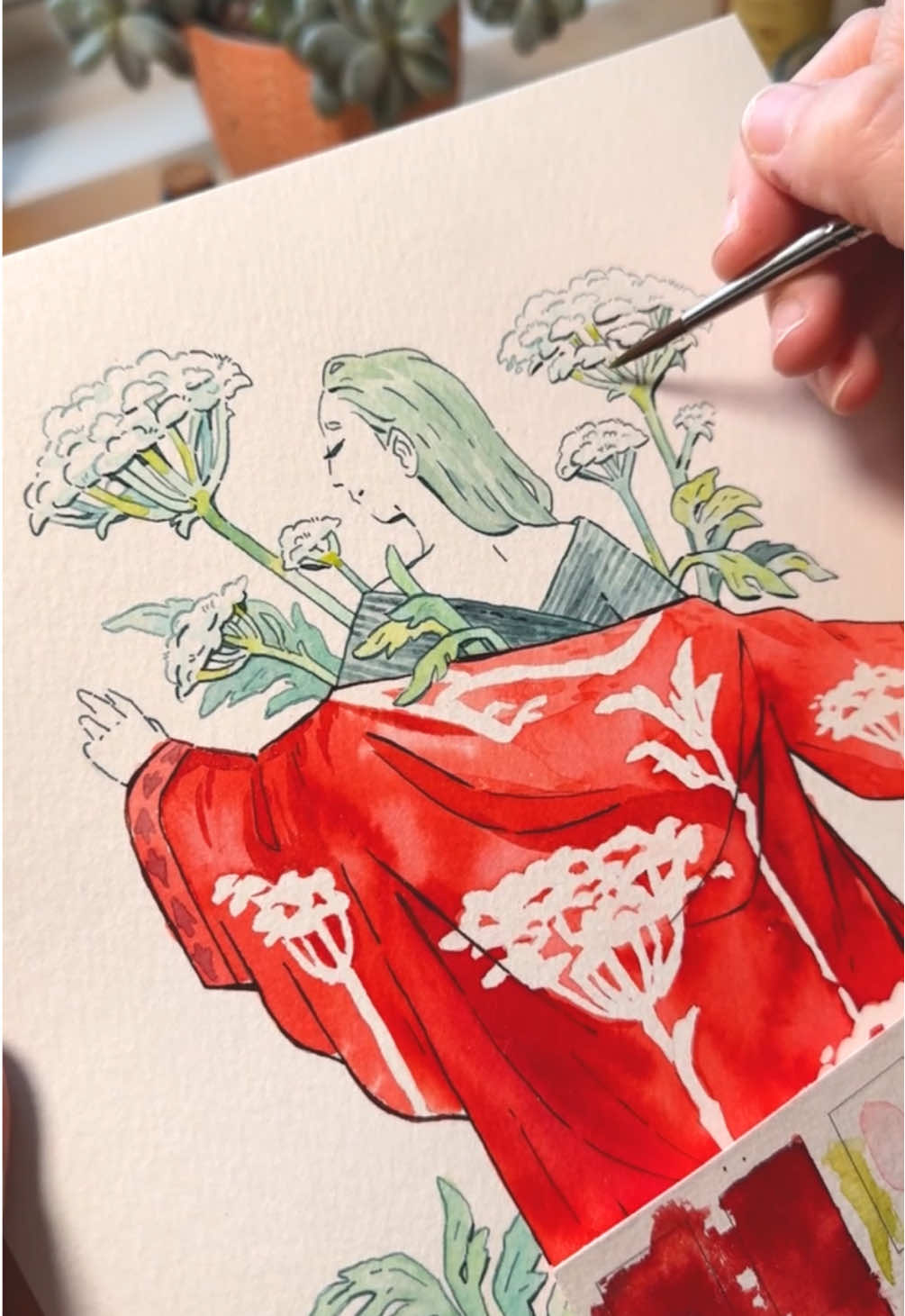 TikTok post by @johanna_forster for Ferris Wheel Press. Caption reads: Let’s ink!  I have been practicing simplifying....