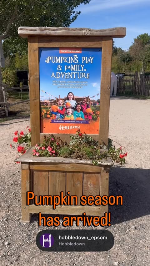 Instagram post by @eyfs_fun_missd for Hobbledown. Caption reads: [...] themed fun this autumn, head down to....