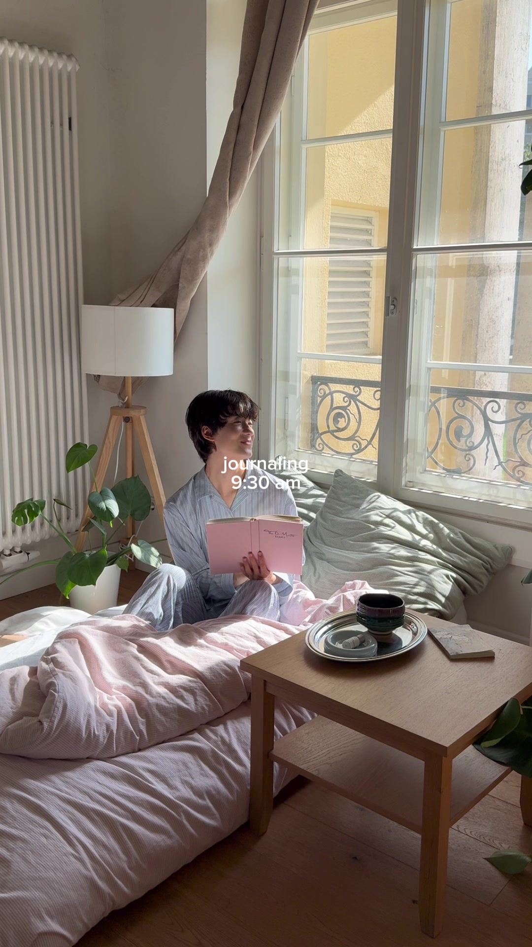 TikTok post by @leotokio for Zalando. Caption reads: cozy morning in my life using @The Ordinary in my....