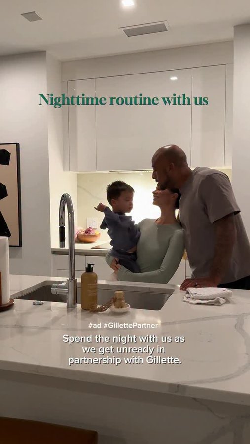 Instagram post by @gdillon2 for Gillette. Caption reads: #AD #GillettePartner Getting unready on a relaxing....