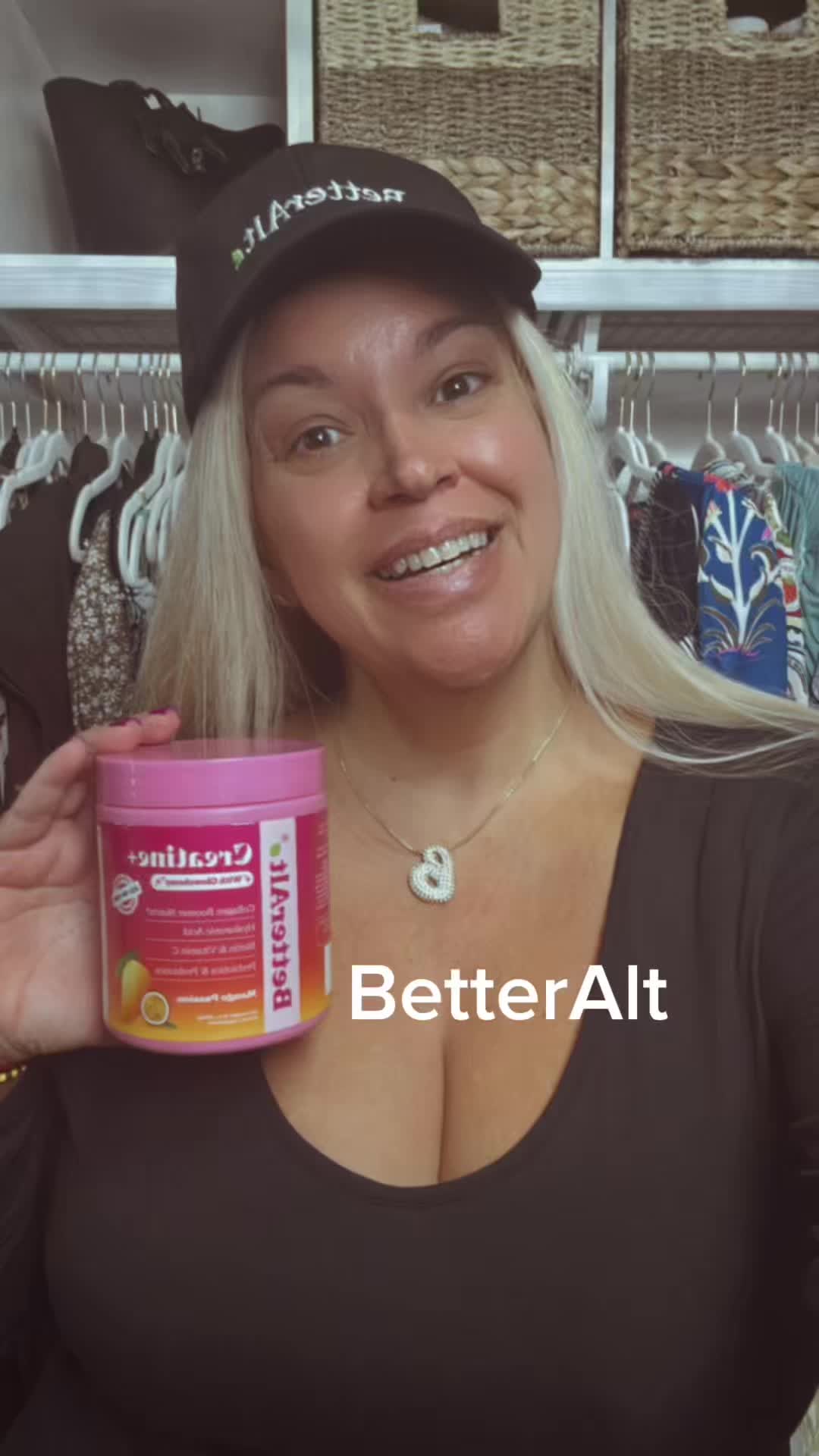 TikTok post by @blancafashionista for Better Alt. Caption reads: Creatine Fuel your beauty and strength in one....