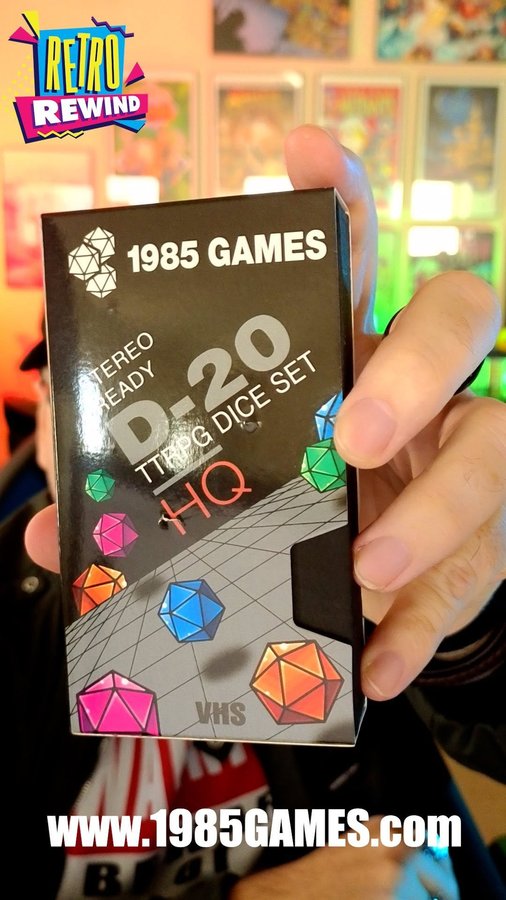 Instagram post by @retrorewind80s for 1985 Games. Caption reads: [...] dice. Oh, how I love the dice. Well,....