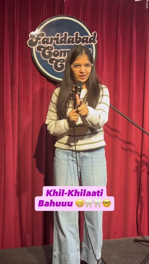 Instagram post by @apekshaagarwal for Colgate. Caption reads: Comedian thi, audience ban chuki hu....