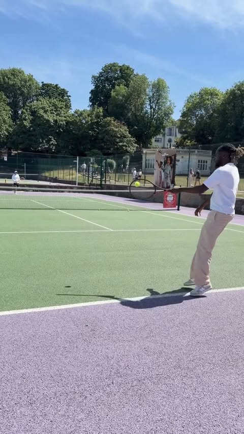 Instagram post by @emansv2 for Nex Playground. Caption reads: Maybe tennis isn’t for me... but @nexplayground....