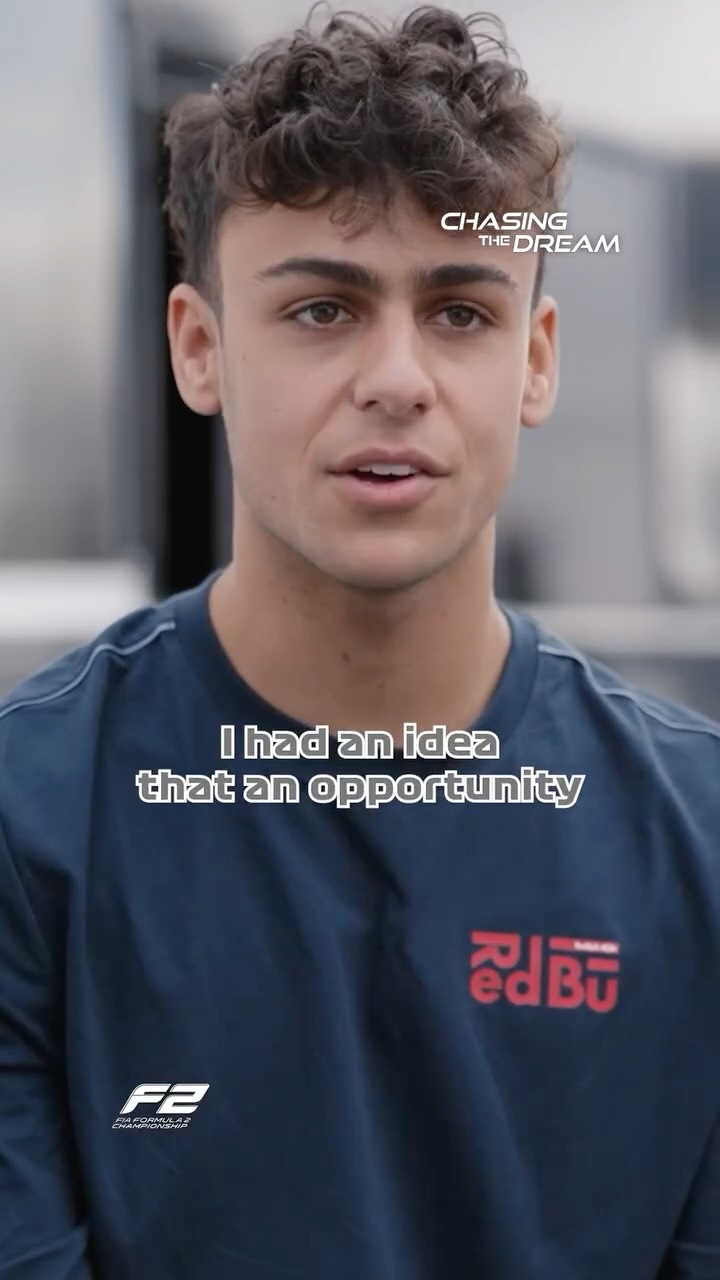 Instagram post by @redbulljuniorteam for FORMULA 1®. Caption reads: One dream down, plenty more to chase 🏃‍♂️

Relive....