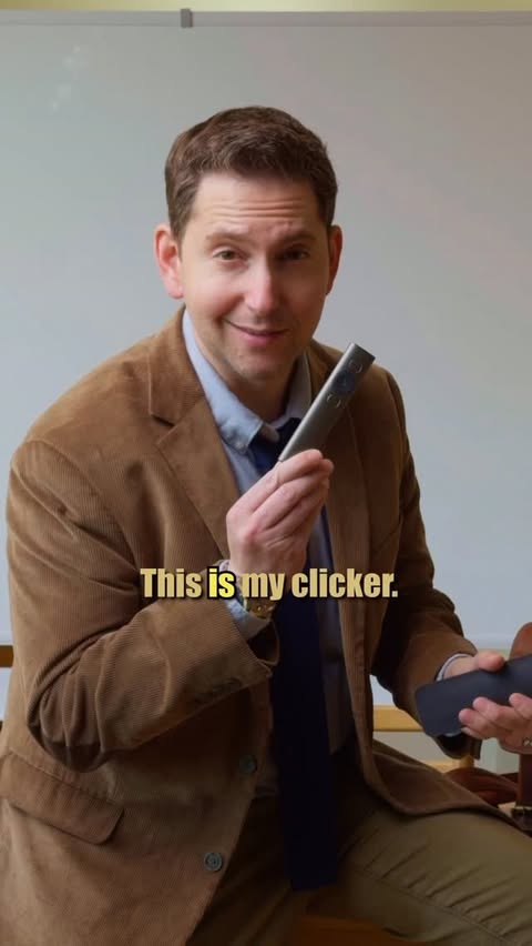 Instagram post by @aarondinin for Logitech. Caption reads: If you think giving presentations is stressful,....