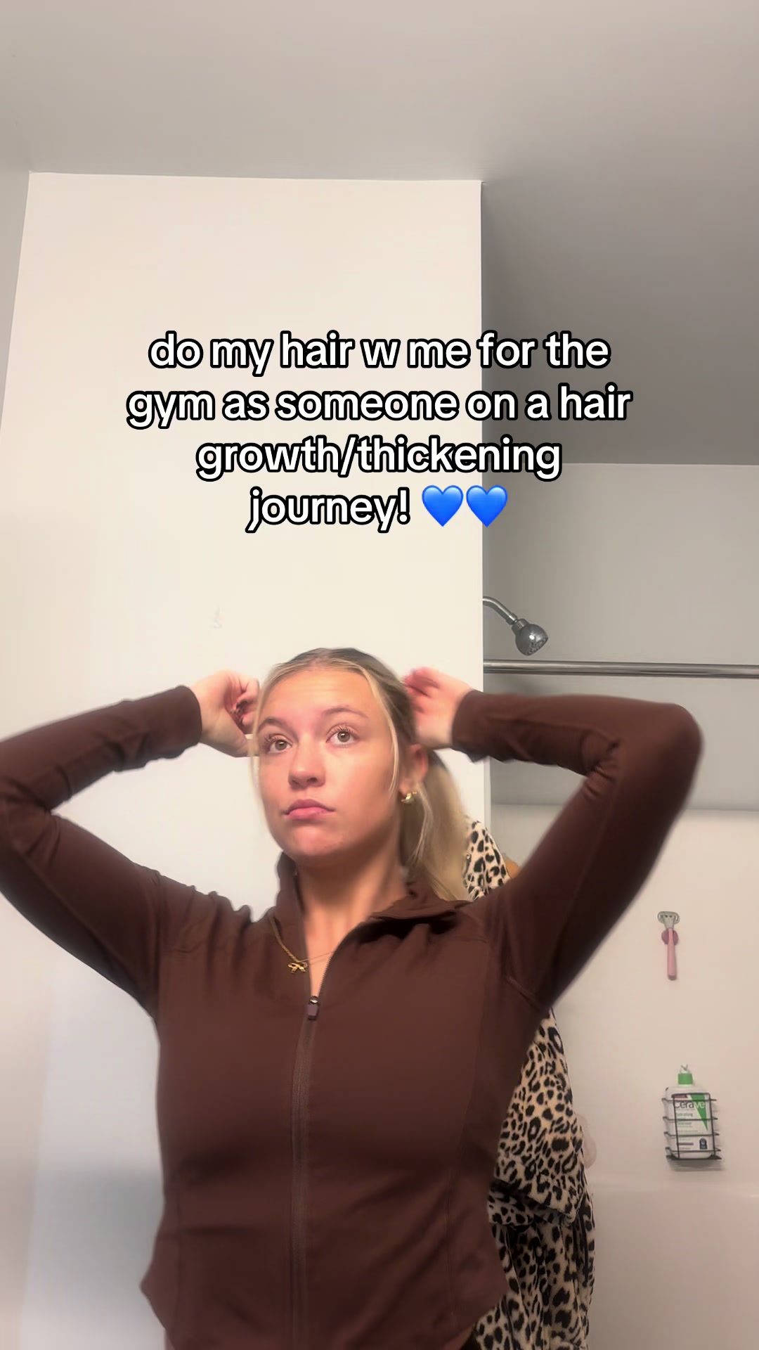 TikTok post by @paigedestinyy for NAVY Hair Care. Caption reads: [...] recently and i love a lil ponytail....