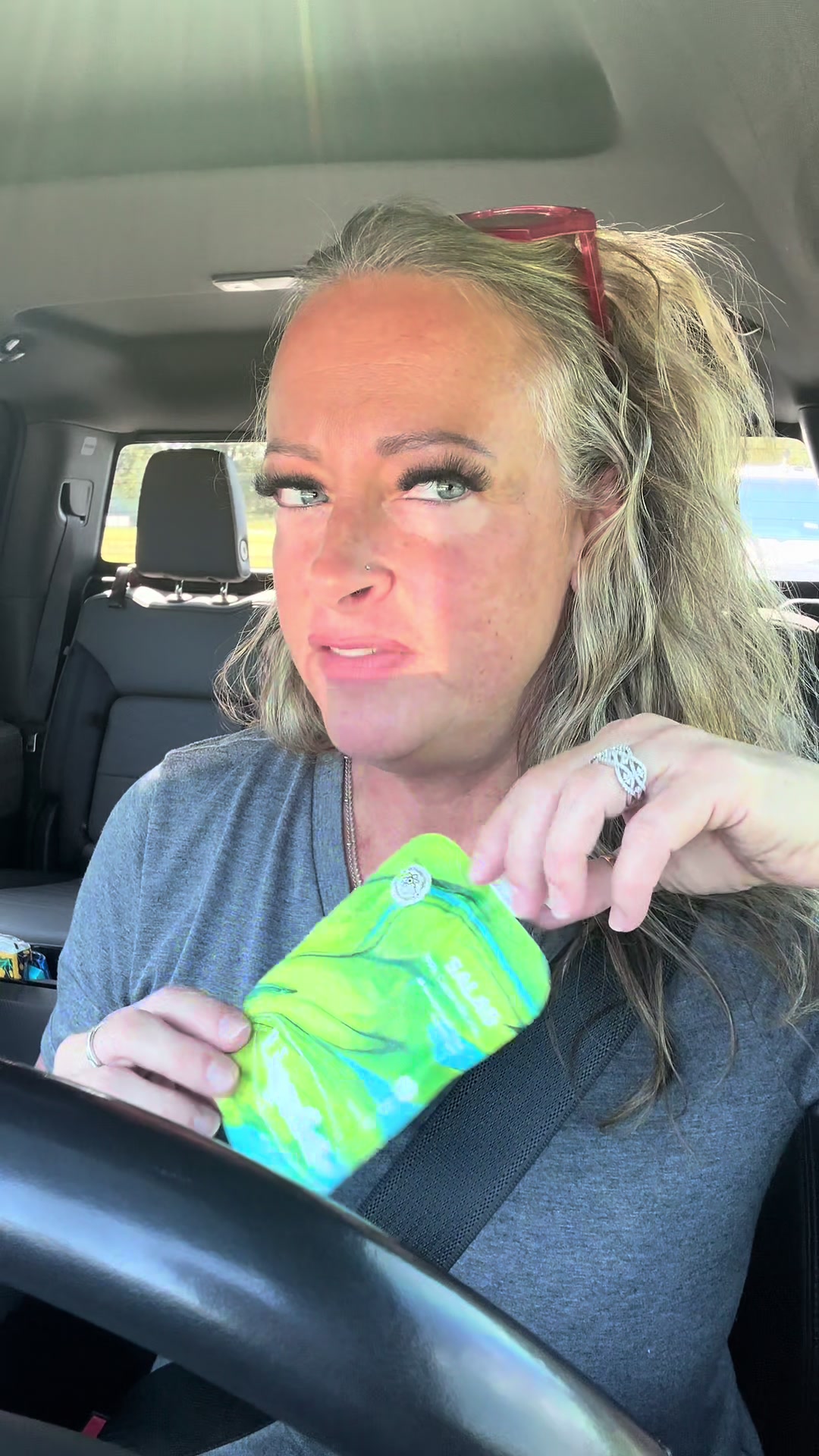 TikTok post by @hollydharris for LiquidPlus. Caption reads: #liquidplus #liquidsalad #saladpouch....