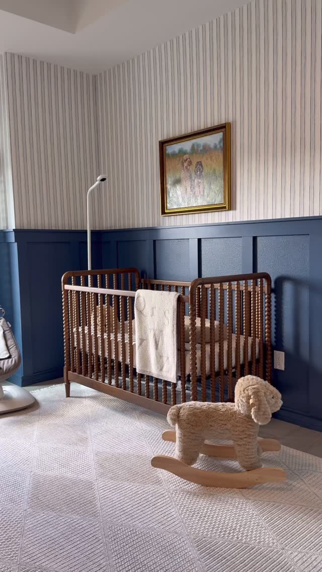 Instagram post by @gelesann for UPPAbaby. Caption reads: The nursery is officially ready 🩵 I’m so excited....