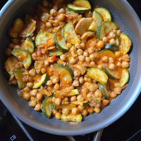 Instagram post by @fooderati for From Our Place. Caption reads: Occasionally, I make vegetarian dishes. A warming....