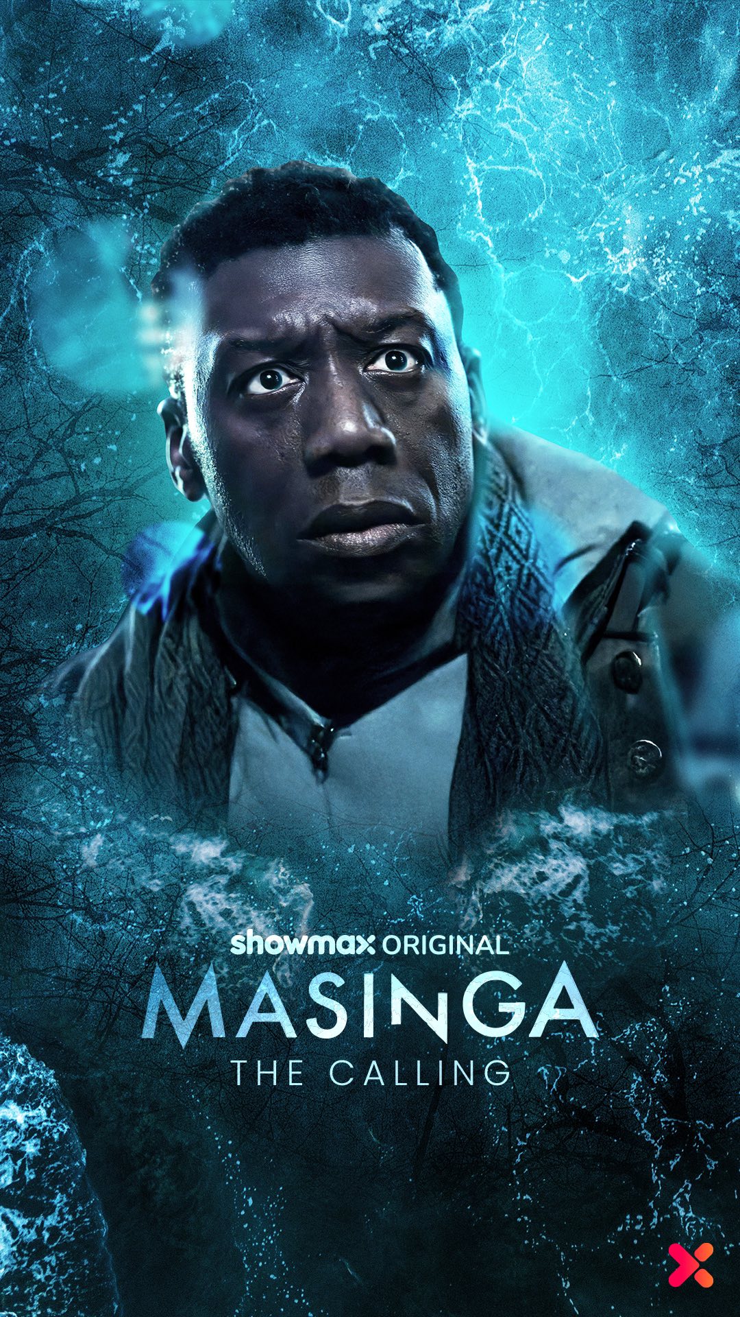 Instagram post by @hakeemkaekazim for Showmax. Caption reads: He left Interpol. But the mission followed him....