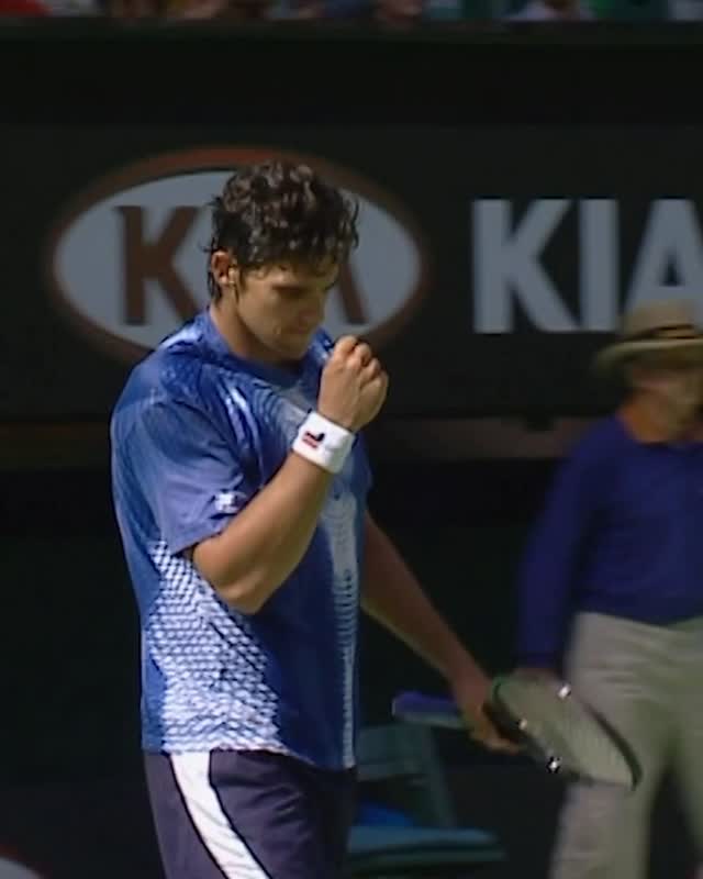 Instagram post by @mphilippoussis for Australian Open. Caption reads: Two-time Davis Cup winner, a fierce competitor, an....