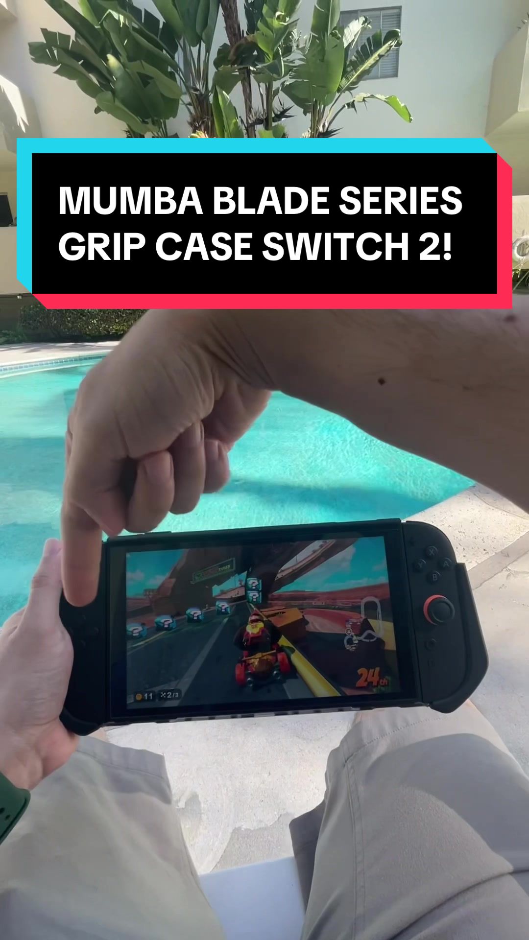 TikTok post by @coolthingies for Supcase. Caption reads: [...] gaming sessions, this helps so much.....