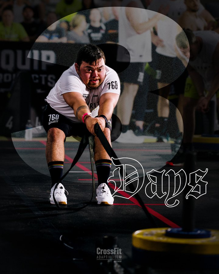 Instagram post by @wheelwod for CrossFit. Caption reads: [...] until the start of the 2025 Adaptive....