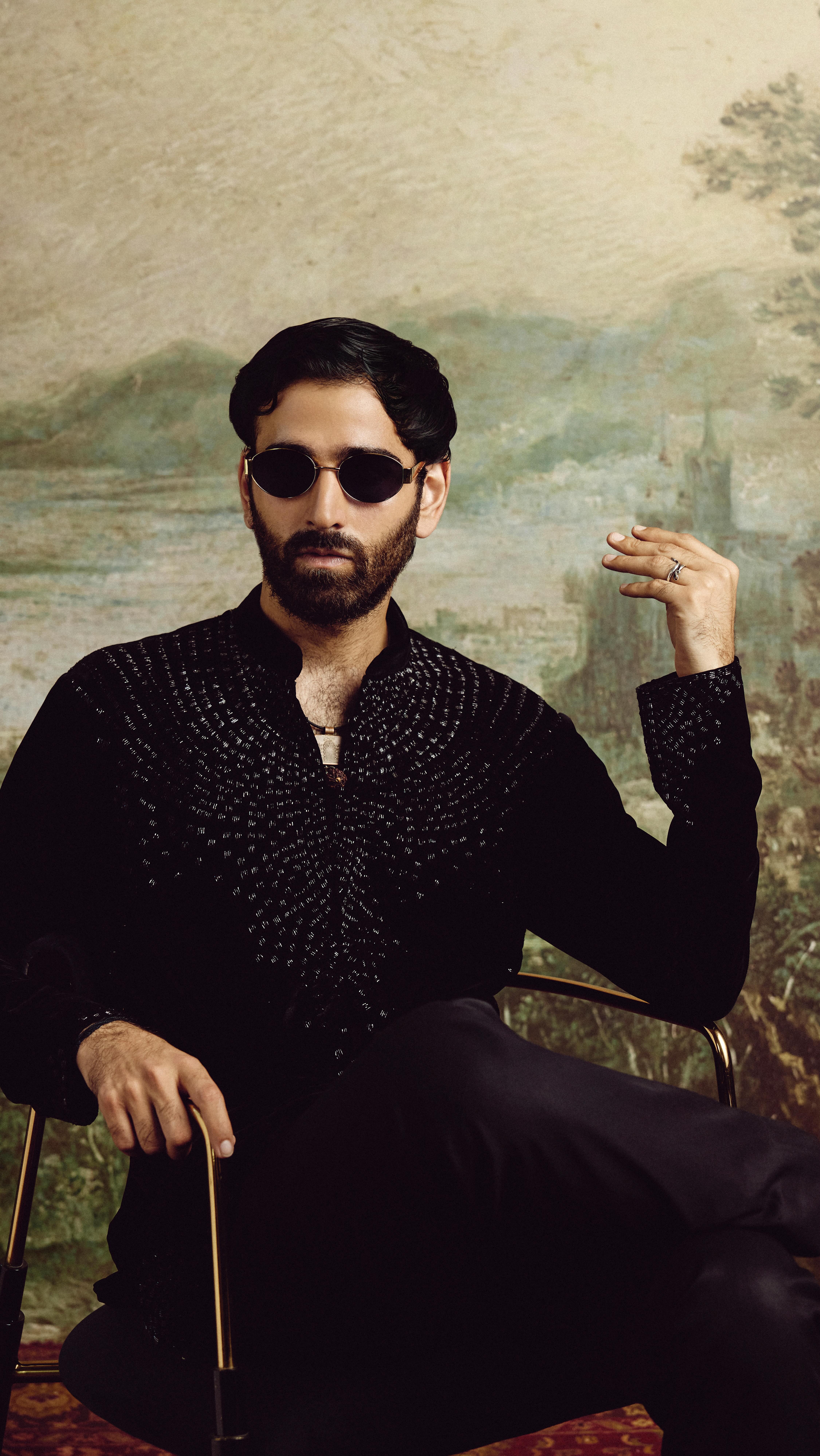 Instagram post by @chayanchopra for John Jacobs Eyewear. Caption reads: Dressed up, shades on, energy unmatched ♨️ With....