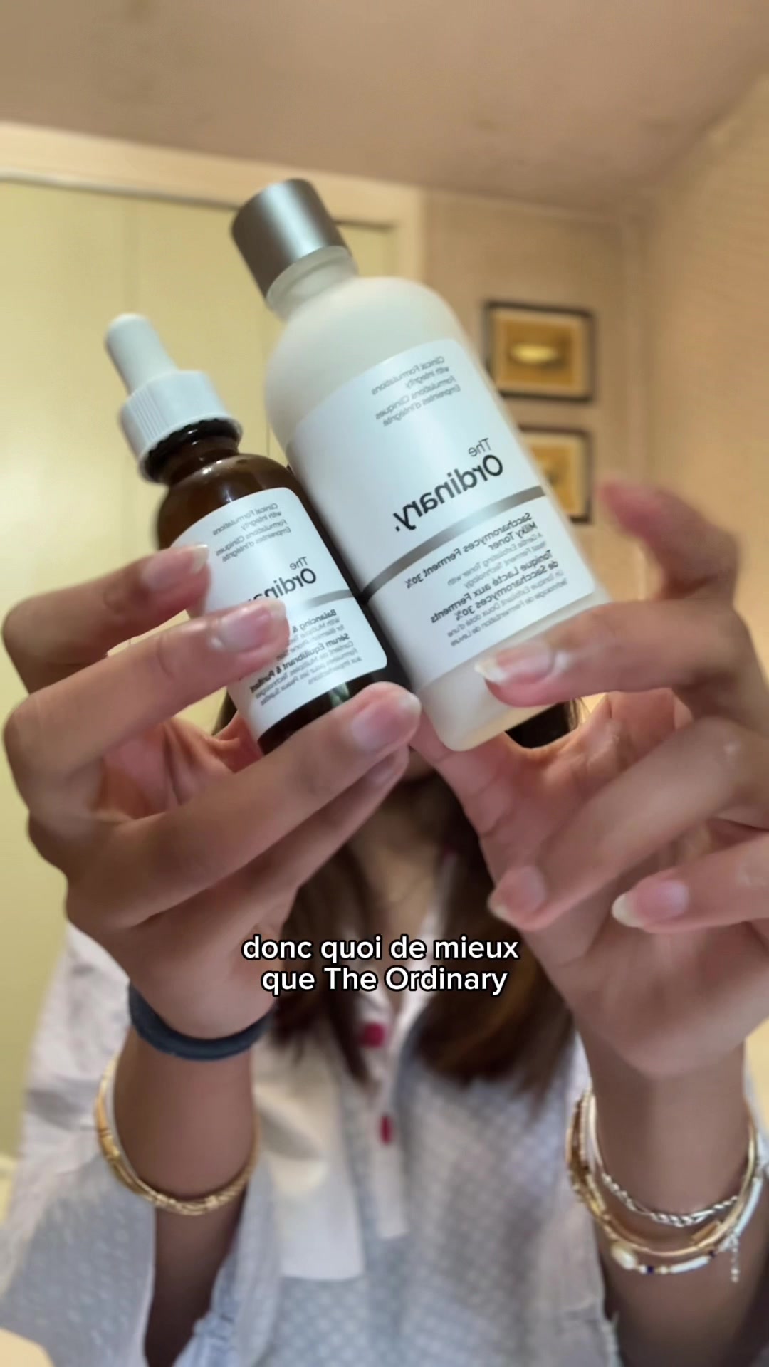 TikTok post by @andria__elodie for DECIEM. Caption reads: [...] Nouvelle routine skincare 🫧🧖🏽‍♀️ @DECIEM....