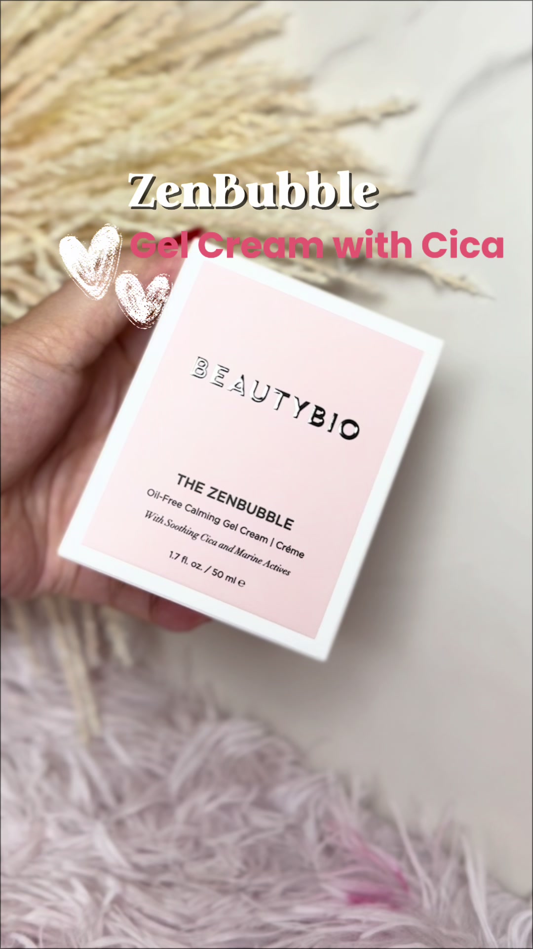 TikTok post by @cessavila_ for BeautyBio. Caption reads: #advertising  This cloud-soft ZenBubble Gel Cream....