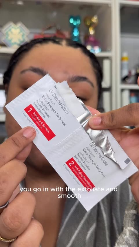 Instagram post by @miahcarterrr for Dr. Dennis Gross Skincare. Caption reads: I can’t believe this is my skin after 5 days…🤤....