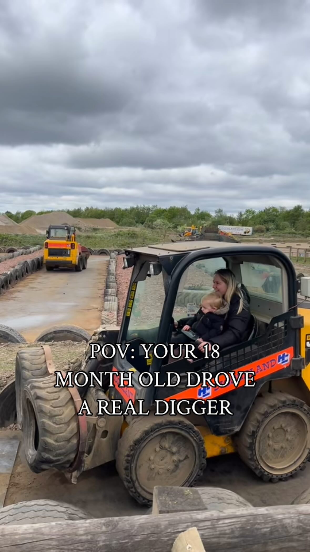 Instagram post by @daysoutwithn for Diggerland. Caption reads: [...] love trucks, mud and big machines! 📍....