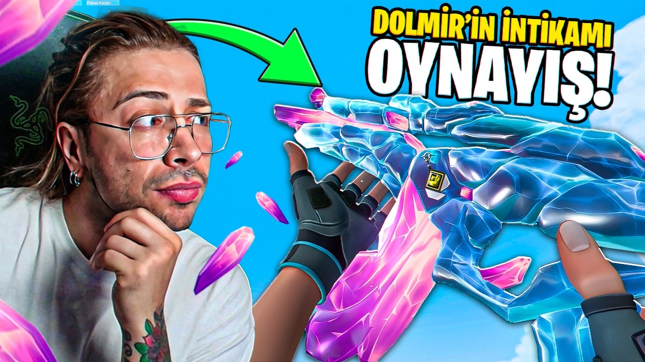 YouTube post by @combatry for hepsiburada. Caption reads: FIRST TROUBLE with the NEW DOLMIR set! (Valorant....