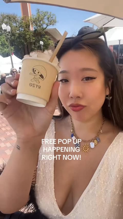 Instagram post by @margarita for RYZE SUPERFOODS. Caption reads: LA!! @ryzesuperfoods has a FREE pop up at USC....