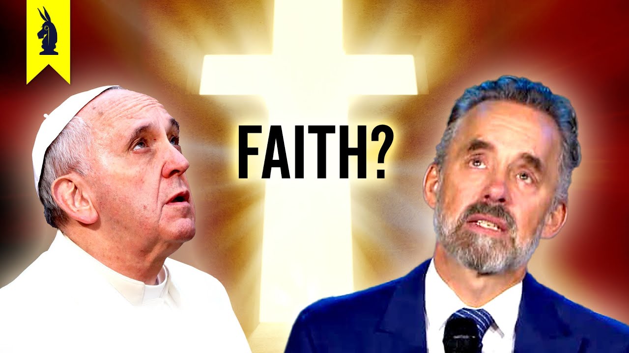 YouTube post by @WisecrackEDU for Keeps. Caption reads: Jordan Peterson Doesn't Understand Christianity.