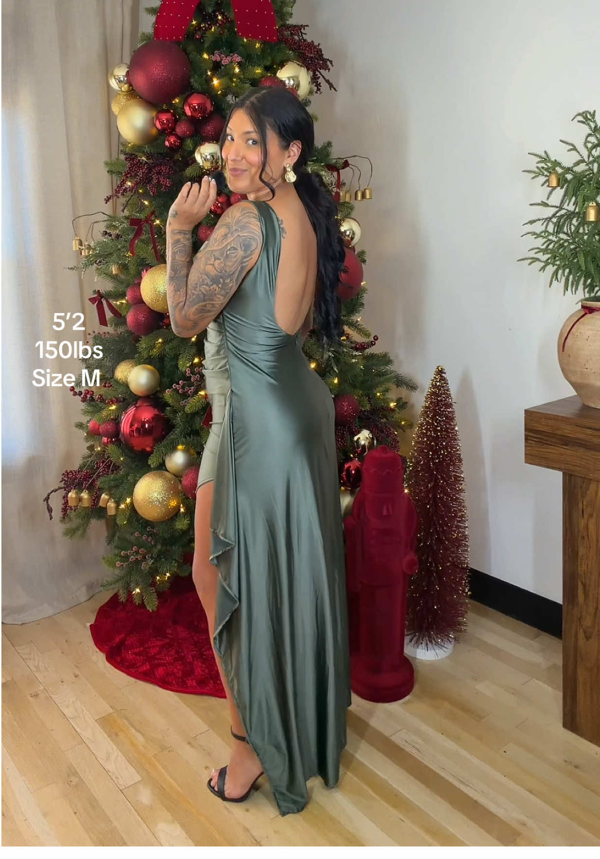 TikTok post by @cristinamontenegro9 for OYS-beauty. Caption reads: The dress speaks for itself you need @OYS-beauty....