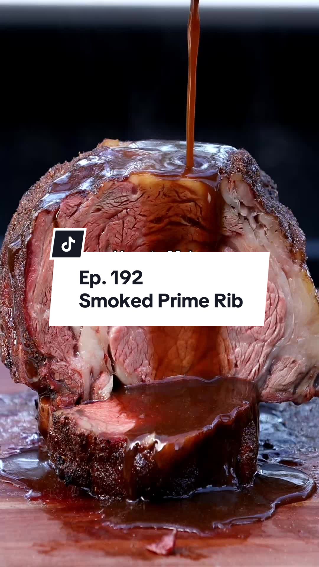 TikTok post by @sweetbabyrayscatering for ThermoPro. Caption reads: [...] Prime Rib 🔥   Thanks to @TempSpike by....