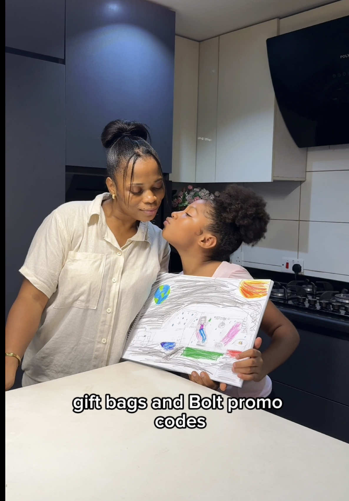 TikTok post by @keepingupwithmommyasa for Bolt. Caption reads: My daughter’s already imagining how I’ll be....