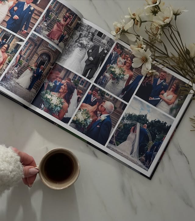 Instagram post by @_houseofgray for Photobox. Caption reads: [...] Seeing them printed in an album by....