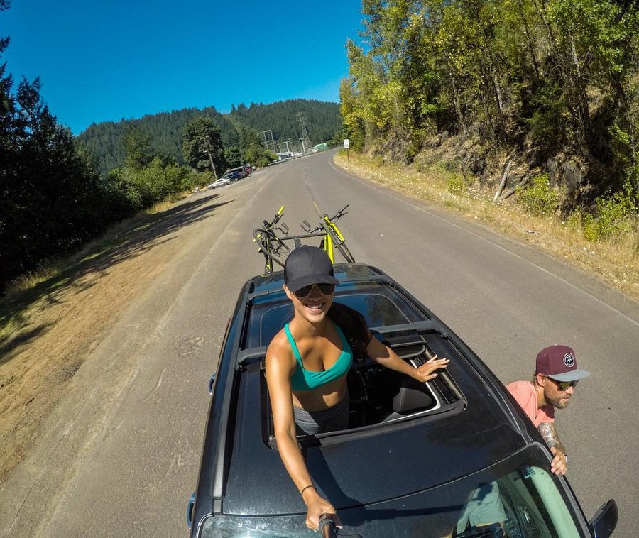 Instagram post by @geoffgulevich for Travel Oregon. Caption reads: [...] and I are taking over the @traveloregon....