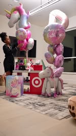 Instagram post by @lavishlybritt for Party City. Caption reads: Happy 4th Birthday to my baby girl, Saige! I....