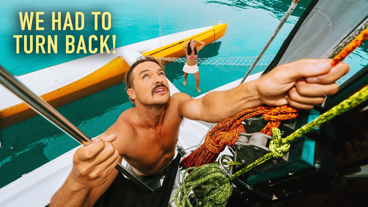 YouTube post by @SailingLaVagabonde for Ag1. Caption reads: Everything Went Wrong.. (But, we got a NEW BOAT!).
