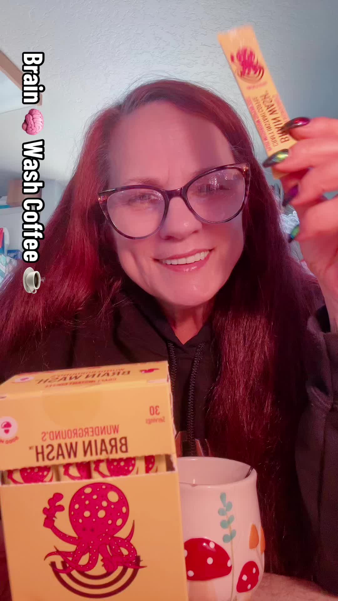 TikTok post by @dancingladycyndi for Wunderground Coffee. Caption reads: @Wunderground Coffee  🧠 Wash Coffee gave me some....