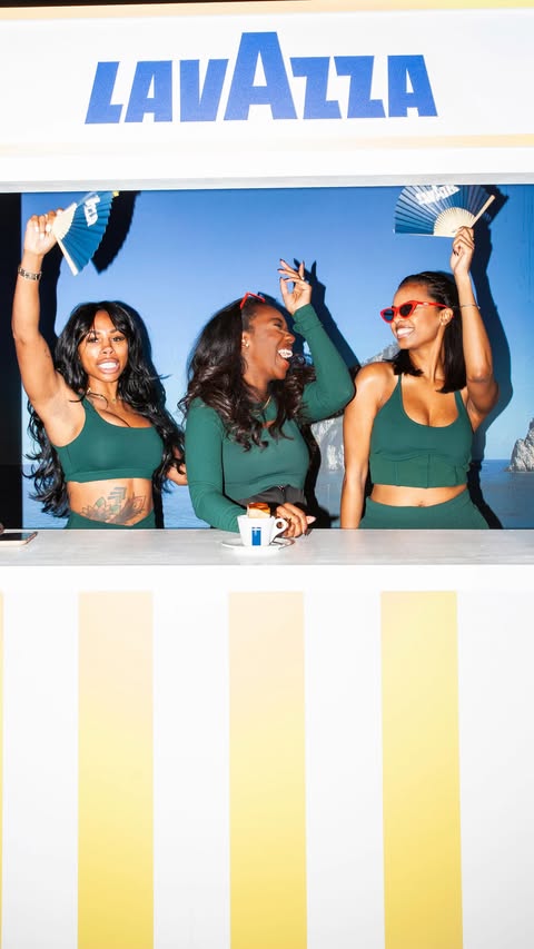 Instagram post by @blmyles for Lavazza USA. Caption reads: @lavazzausa knows how to make a mean cremesspresso....