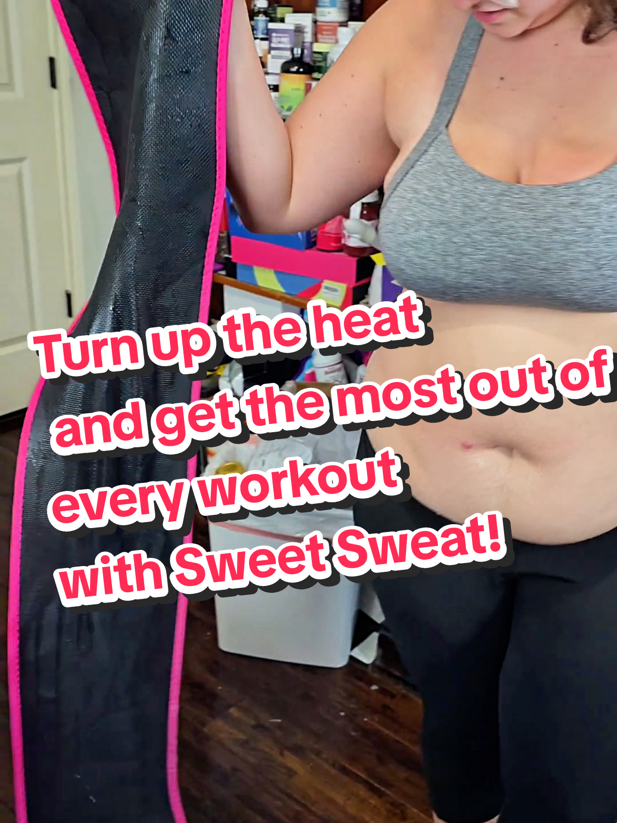 TikTok post by @janellj.1779 for Sweet Sweat. Caption reads: @Sweet Sweat Turn up the heat and get the [...].