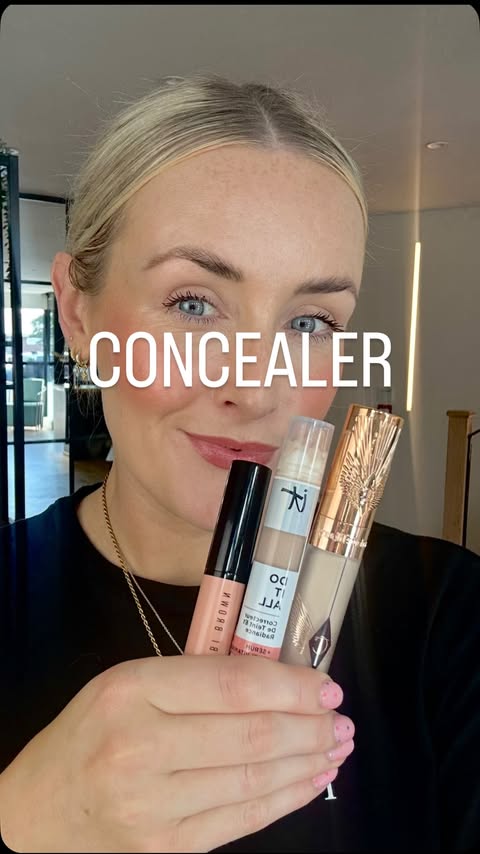Instagram post by @frankienoone for Bobbi Brown Cosmetics. Caption reads: CONCEALER! 🪄 It’s a minefield, I know. But it’s....