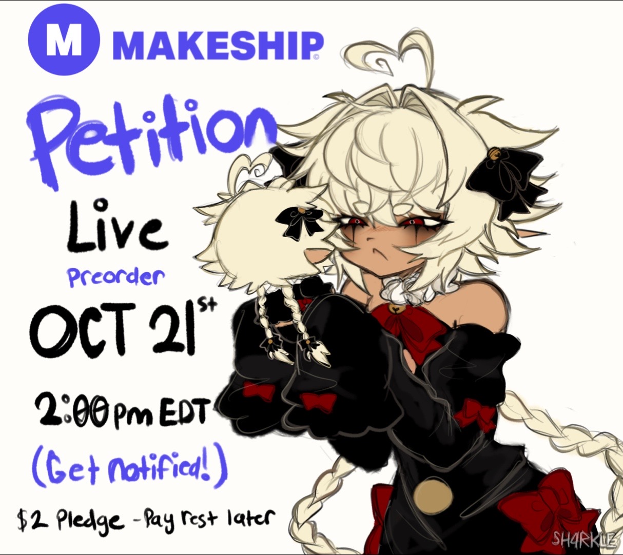 TikTok post by @sh4rkle for Makeship. Caption reads: I’m partnering with @makeship to make Liar Liar....