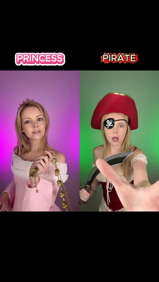 Instagram post by @thejessicakaylee for THATSSOFETCH.COM.AU. Caption reads: The princess tricks the pirate… 

Costumes:....