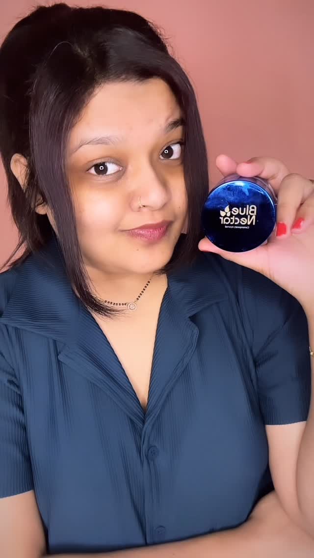 Instagram post by @akshu_14_15 for Blue Nectar. Caption reads: Late nights? Long screens? Don’t worry, I’ve got....