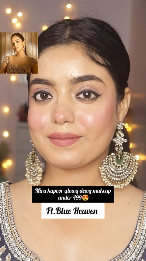 Instagram post by @as.blush for Blue Heaven Cosmetics. Caption reads: Beginners Makeup Tutorial 😍 with....