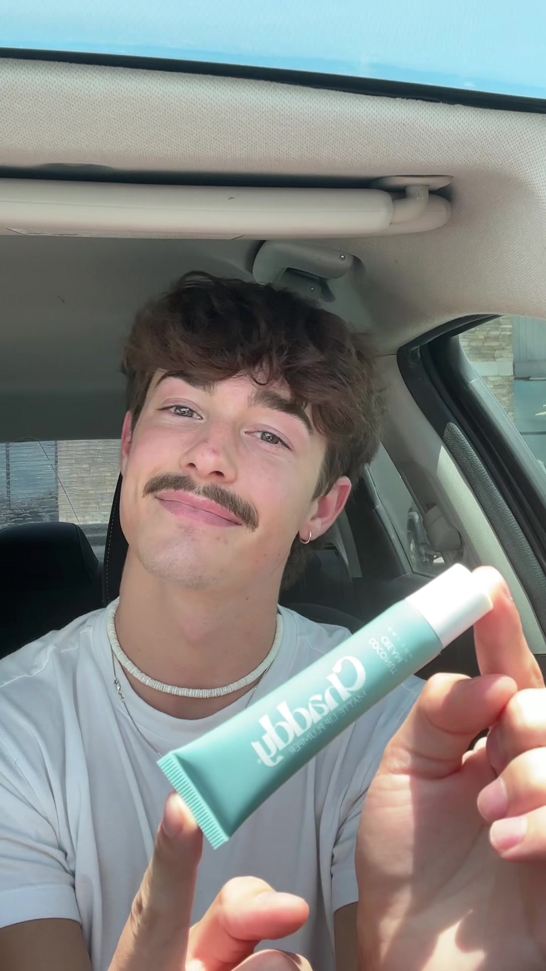 TikTok post by @jaxonrotert for Chaddy Cosmetics. Caption reads: Thank you @Chaddy Cosmetics !!! Love your matte....