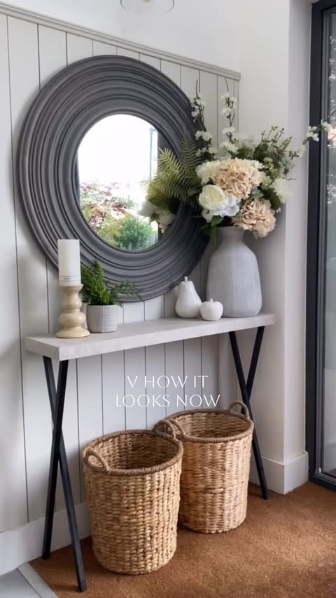 Instagram post by an influencer for Graham & Brown. Caption reads: Dreamy neutral paint…. and the one I’d use time &....