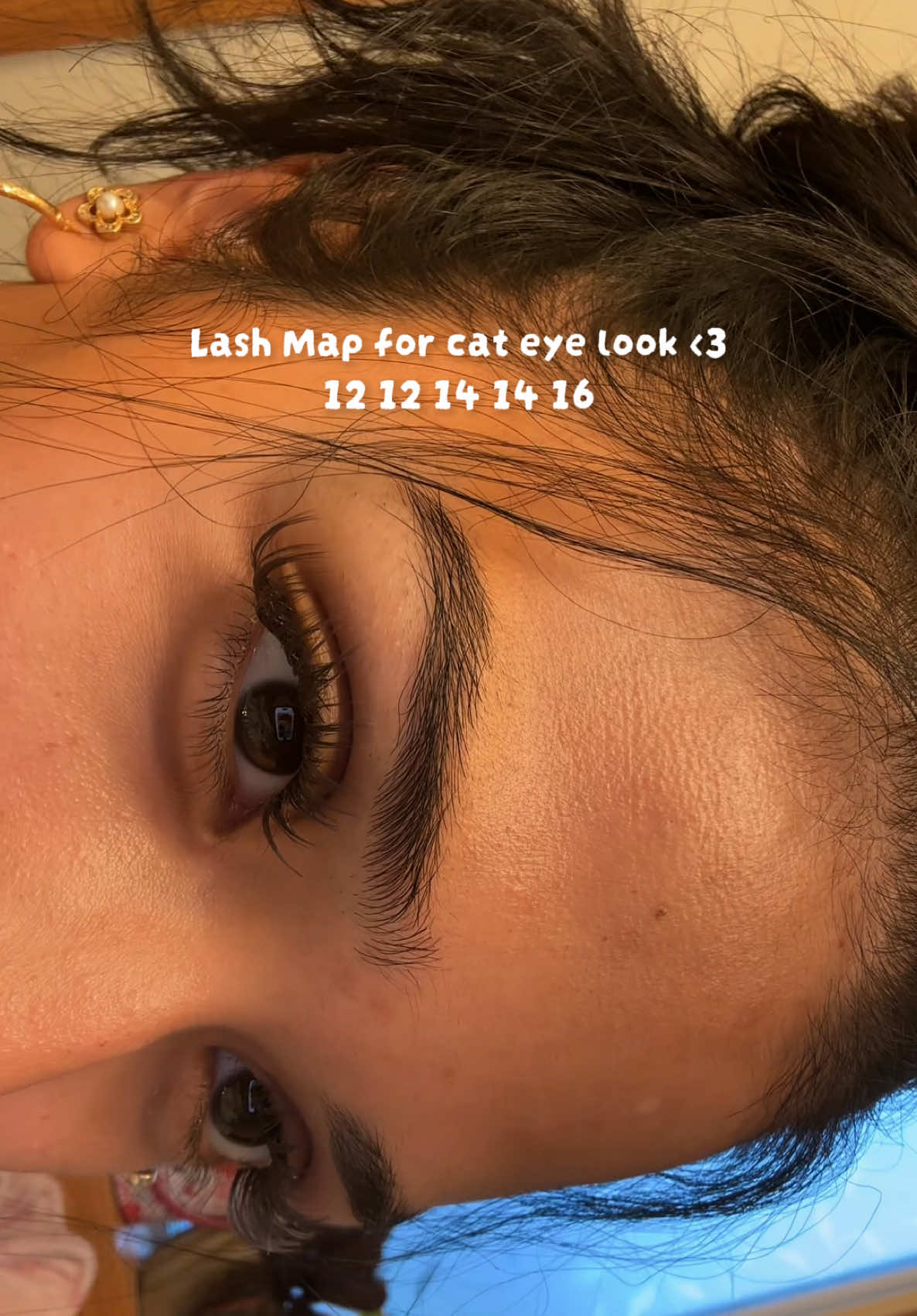 TikTok post by an influencer for Brownvenus. Caption reads: [...] #lashmap #lashes @Brownvenus.
