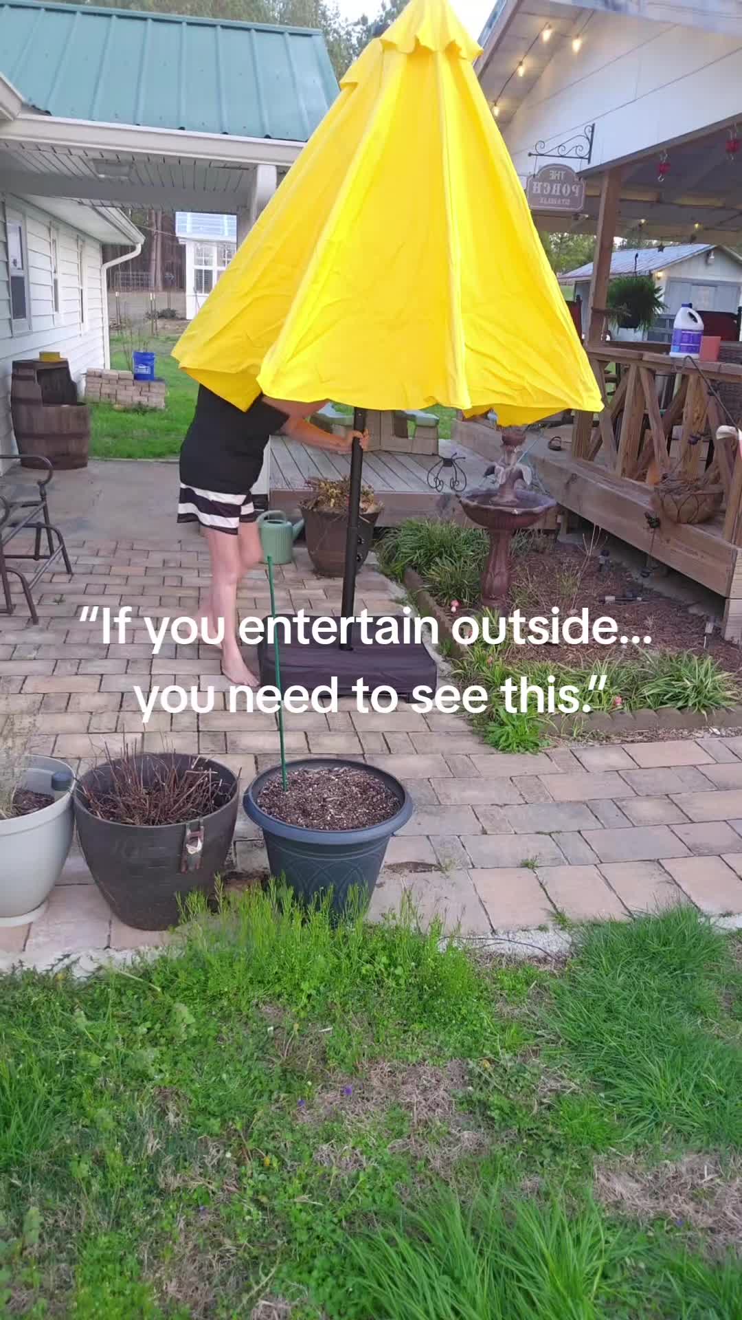 TikTok post by @jenjensseven for Phi Villa. Caption reads: [...] patio upgrade I didn’t know I....